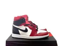 chaussures air jordan 1 mid de black white red 007